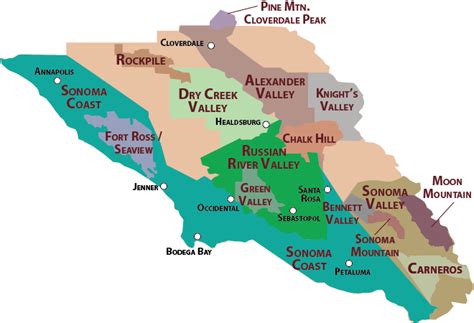 Interactive Wine Map Sonoma County Appellations