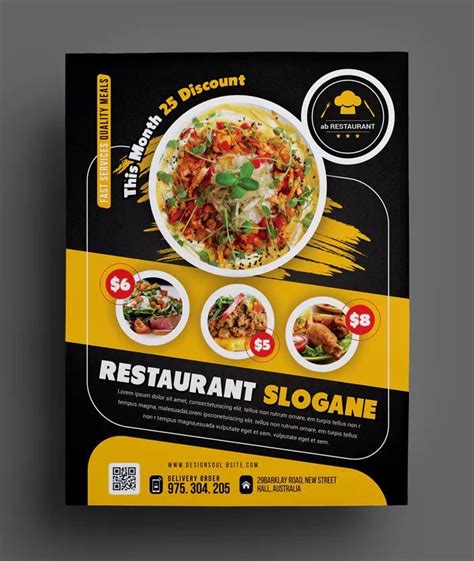 Restaurant Flyer Template Psd Food Poster Food Poster Design Food