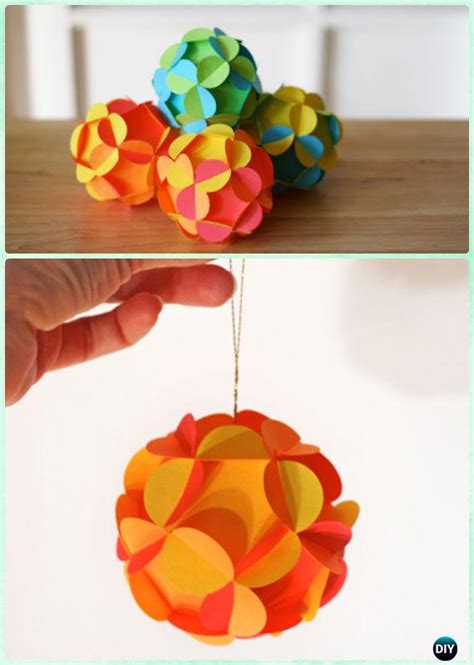 Diy Paper Christmas Tree Ornament Craft Ideas Instructions