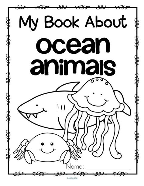 An Ocean Animal Coloring Book With The Wordsmy Book About Ocean Animals