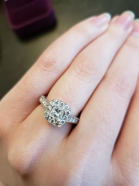 Cushion Cut Diamond Engagementwedding Ring I Do Now I Dont