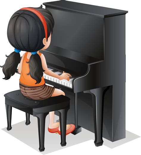 Cartoon Piano Children Play The Piano Png Transparency Play The Piano