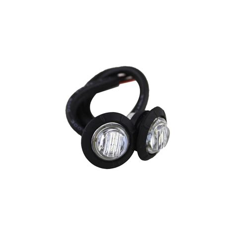 34” Clear Lens Amber Led Fenderside Marker Light 2 Pack Motobilt