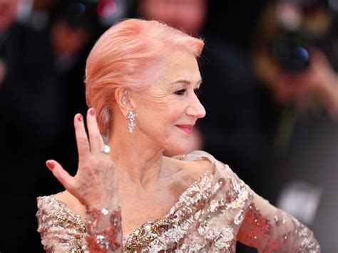 Helen Mirren Debuts Pink Hair At Cannes Film Festival Helen Mirren