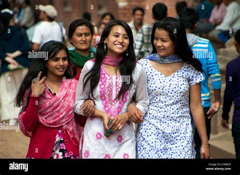 Kathmandu Nepal March Group Of Nepalese People Stock Photo