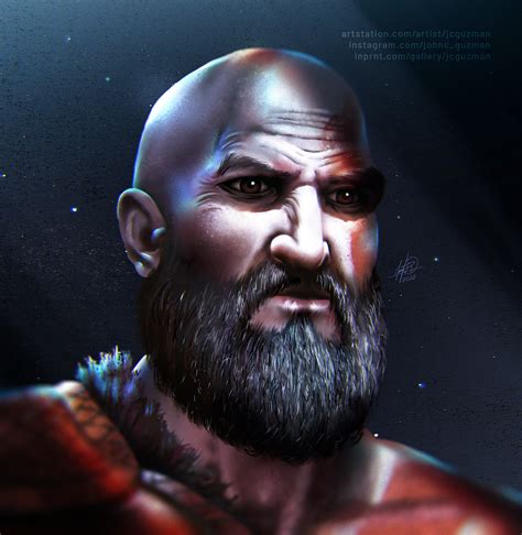 Artstation Kratos Portrait