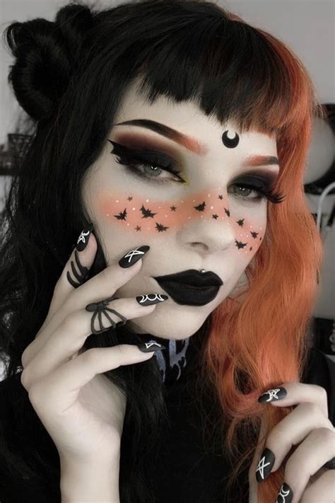 black and orange witch halloween makeup clown halloween make up looks halloween ideas