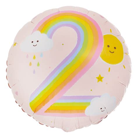 Buy Rainbow 2nd Birthday 18 Inch Foil Helium Balloon For Gbp 299