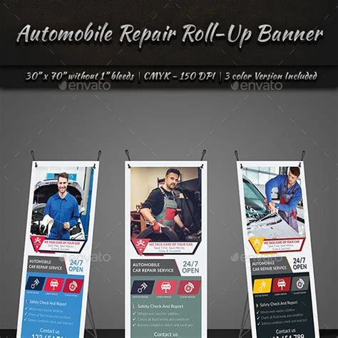 Automobile Repair Roll Up Banner Template Suv Cars For Sale Car