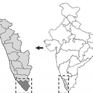 Map Showing Study Locations Thiruvananthapuram District Kerala India