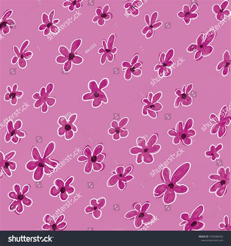 Pink Floral Flowers Pattern Patterns Pink Stock Illustration 1920086342