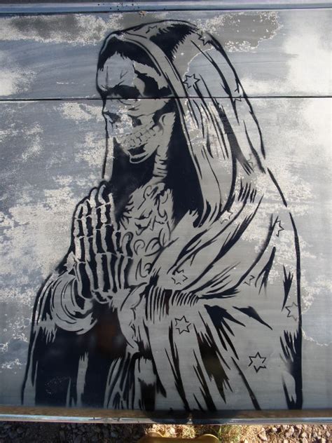 La Santa Muerte Stencil By Missford66 On Deviantart