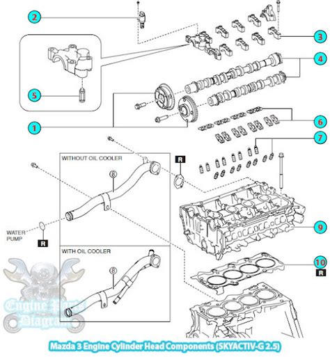 2014 Mazda 3 Engine Cylinder Head Components Skyactiv G 25
