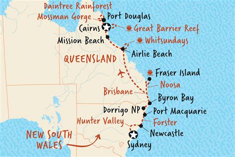 Map Of East Coast Of Australia Maps Capital