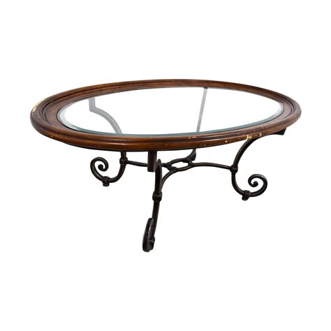 This style belongs to the 'american impressions' collection. 90% OFF - Ethan Allen Ethan Allen Glass Coffee Table / Tables