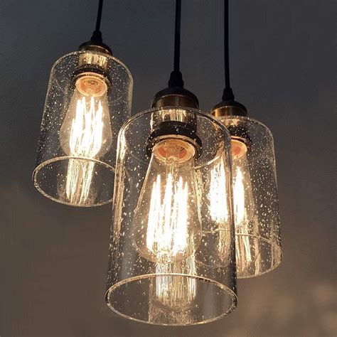 Light Glass Pendant Light Cluster Chandelier With Glass Shades