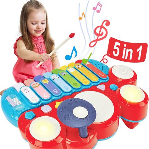 Buy Hahaland 5 In 1 Baby Musical Instruments Toddler Toys For 1 Year