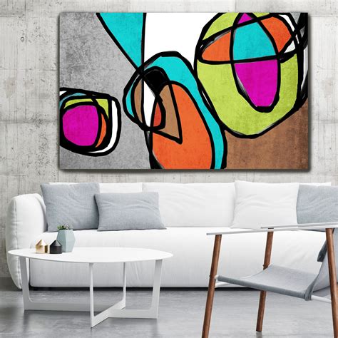 Mid Century Wall Art Abstract Painting Original Mid Century Modern Decor Original Artwork