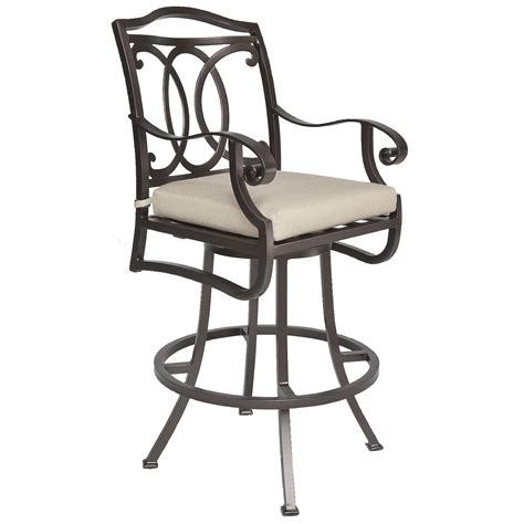 Palisades Swivel Bar Stool With Arms Hausers Patio