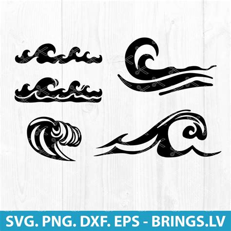 Wave SVG Ocean Wave SVG Surf Wave SVG Cut File