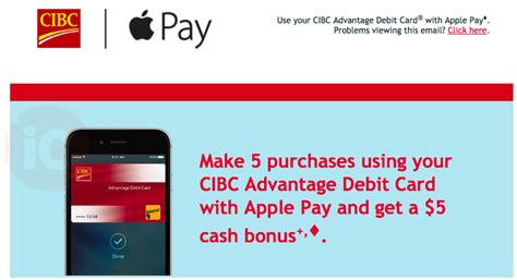 Check spelling or type a new query. CIBC Apple Pay Promo Offers $5 Cash Bonus for Debit Card Purchases u | iPhone in Canada Blog