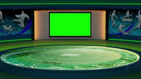 Sports Tv Studio Set Virtual Green Screen Background Loop Youtube
