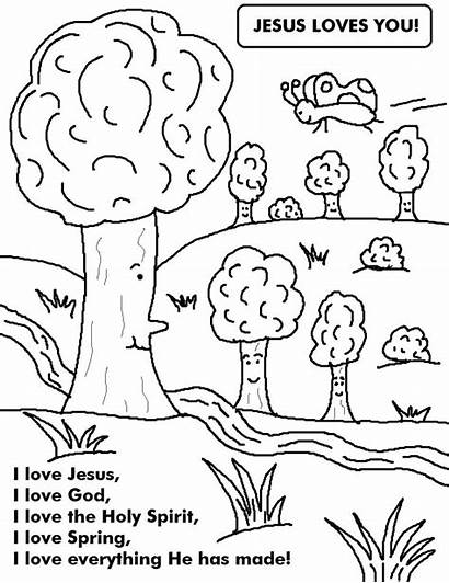 Coloring Spring Pages Sunday Church Sheet Google
