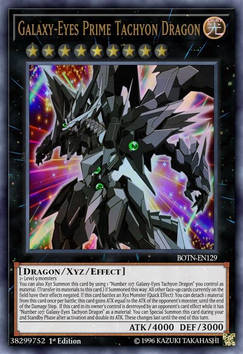 Yugioh Fan Card Galaxy Eyes Prime Tachyon Dragon Deviantart