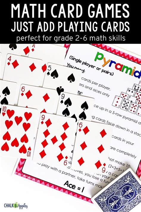 quick and easy math games with playing cards no prep just print and add playing cards these math