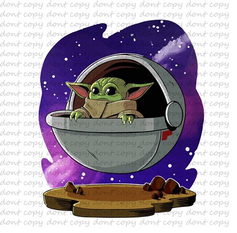 Baby Yoda Mandalorian Sublimation Designs Png Format Graphic Etsy The