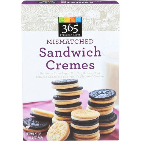 365 Everyday Value Mismatched Sandwich Cremes 20 Ounce 365 Everyday