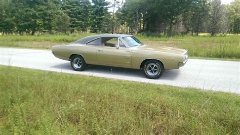 1968 Dodge Charger Light Gold 383 Automatic 5 Spoke Wheels Very Sharp