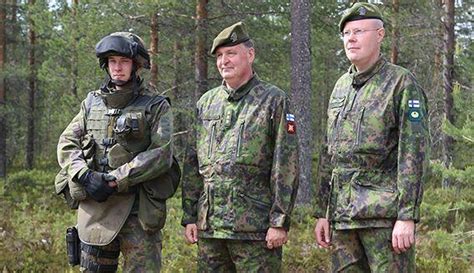The Commander Of The Finnish Army Inspected The Exercise Metso 16 The