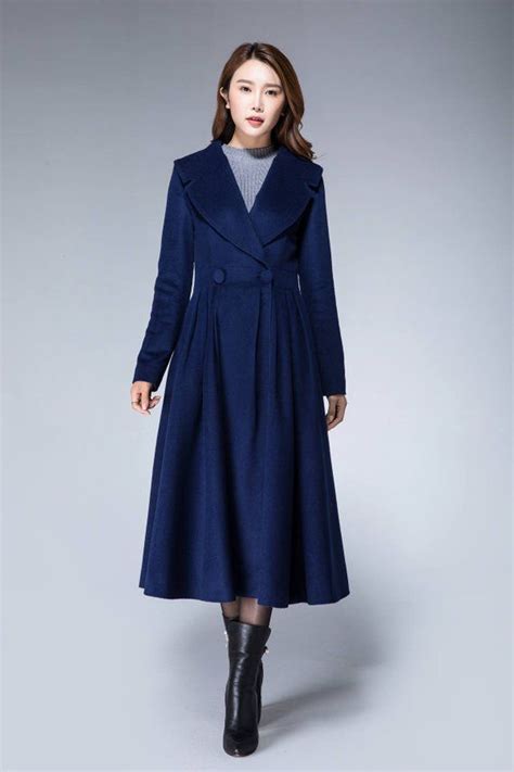 Wool Princess Coat S Vintage Inspired Swing Coat Long Etsy