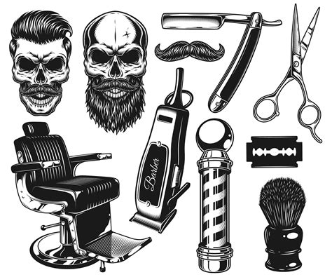 Pack Vectores Barber Shop Totalmente Gratis Sublimación Y Serigrafía