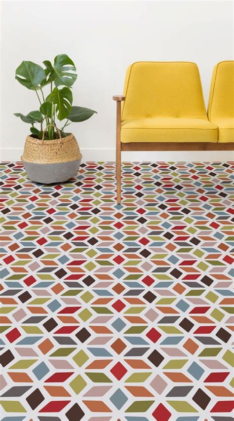 10 Patterned Vinyl Floor Tiles Decoomo