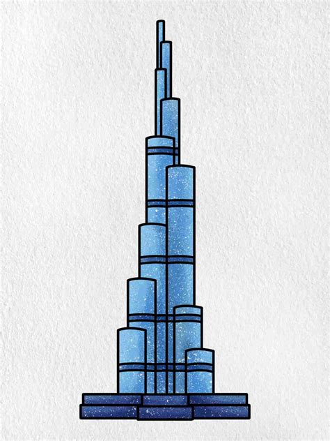 How To Draw Burj Khalifa Helloartsy