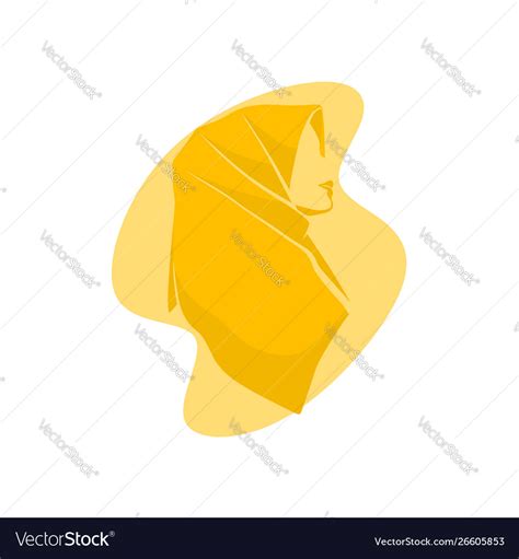 Golden Hijab Royalty Free Vector Image Vectorstock