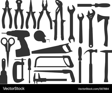 Hand Work Tools Royalty Free Vector Image Vectorstock