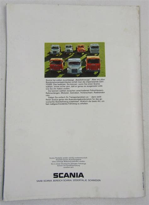 Original Prospekt Scania Lb81 Lkw Von 61977 Mit Technischen Daten