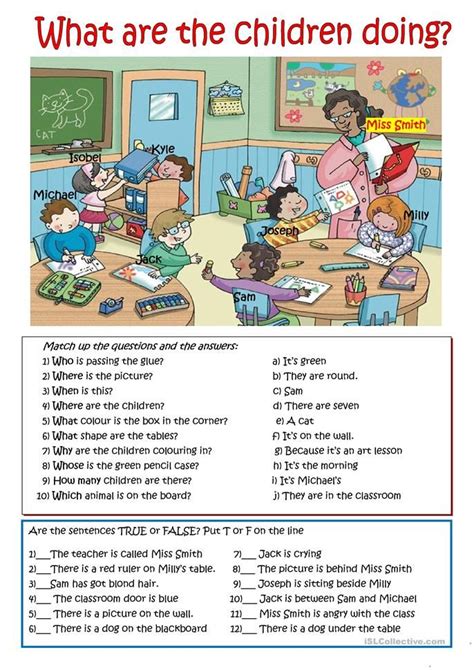 Esl Worksheets For Kids