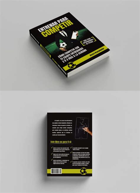 Diseño De Portada Lomo Y Contraportada Para Dos Libros De Fútbol