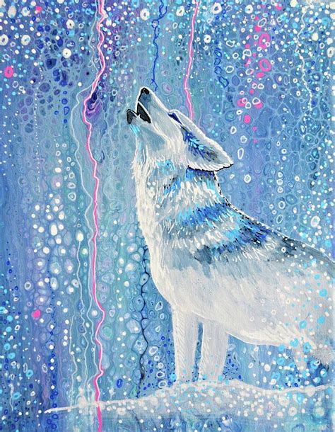 Winter Painting Winter Wolf Song By Melissa Hood Wolves Painting