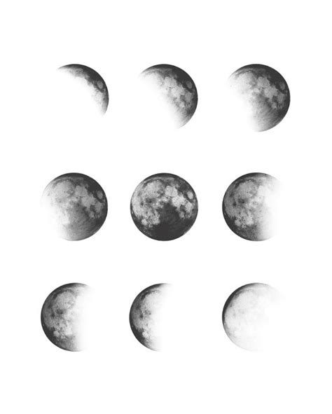 Moon Phases Art Moon Phases Moon Sketches