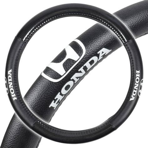 Honda Steering Wheel Cover Carbon Fiber And Synthetic Leather Grip