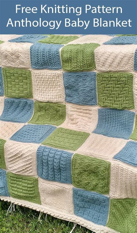 Free Knitting Pattern For Anthology Sampler Baby Blanket Knitting