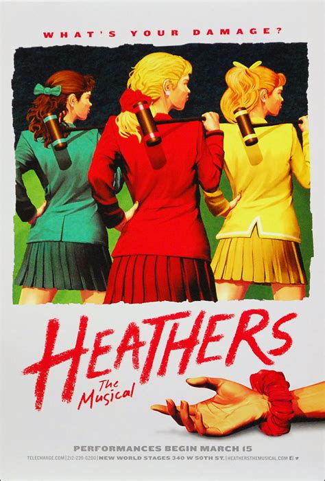 Heathers The Musical Official Poster Heathers The Musical Broadway