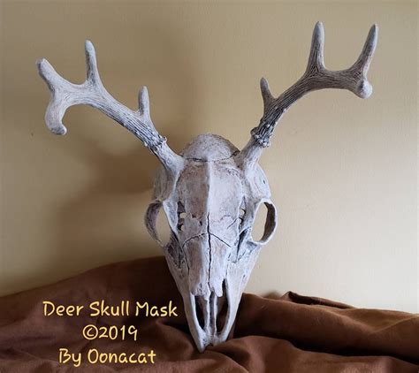 Deer Skull Mask With 4 Prong Antler Custom Made By Oonacat Etsy