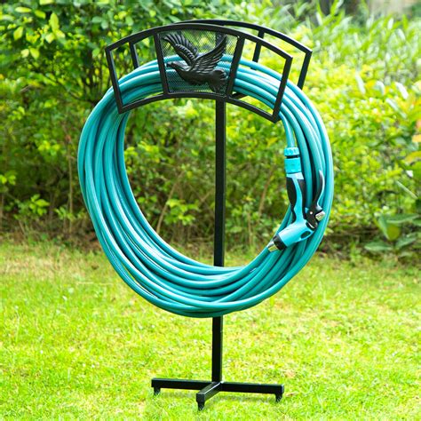 Amagabeli Garden Hose Holder Stand Water Hose Hanger Free Standing Stu