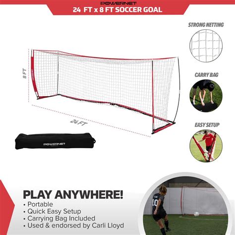 Powernet Soccer Goal Regulation Size 24x8 Net S007 Pro Sports Equip